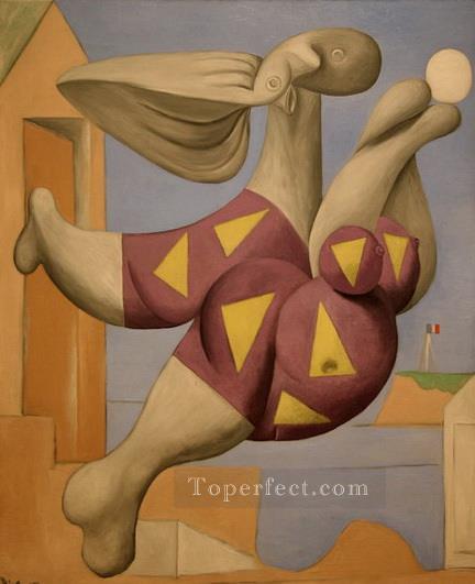 Baigneur avec un ballon de plage 1932 Cubists Oil Paintings
